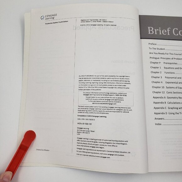 Precalculus Applied Paperback 4th Edition 9781305760059 Stewart Redlin Watson - Picture 3 of 7